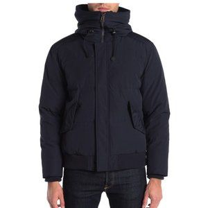 Cole Haan Mens Padded Down Zip Front Jacket Navy